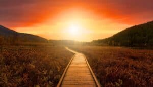 What is God's purpose for my life? Picture of Sunset path